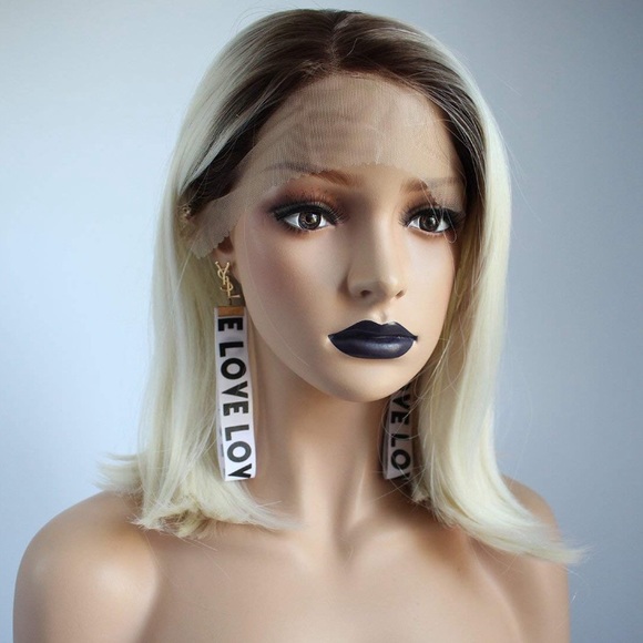 Kasey 2 tone blond LACE-FRONT Short  WIG *NWT